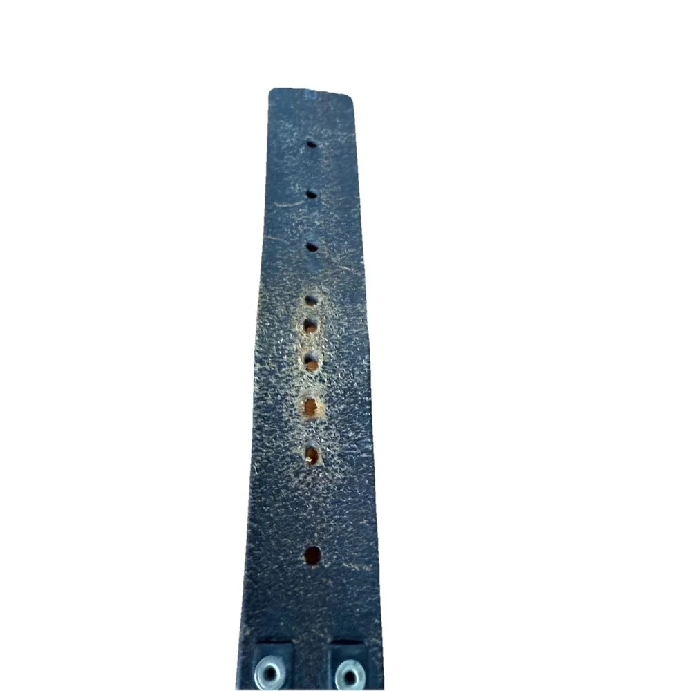 Vintage Mens leather belt studded leather 44